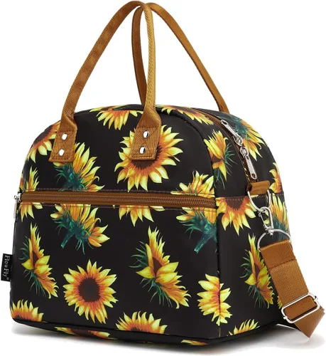 Miniatura 10 de FlowFly Fiambrera térmica con correa de hombro y asas para mujer, hombre y niños, amplia y reutilizable, congelable, bolso organizador de alimentos