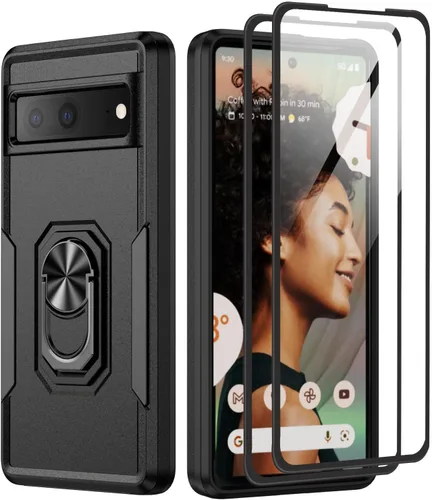 Funda para Google Pixel 6A 5G con protector de pantalla, grado militar, de doble capa, resistente, a prueba de golpes, cubierta protectora de cuerpo