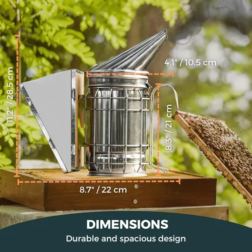 Miniatura 2 de SunVara Escudo térmico de acero inoxidable para ahumador de abejas de alto nivel 11