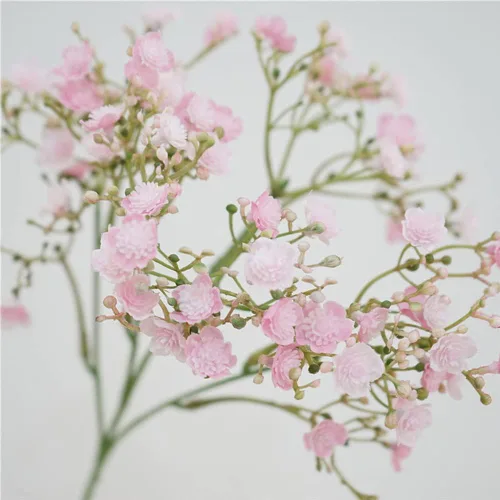 Miniatura 2 de vctops 3 piezas de flores artificiales de aliento de bebé, ramos de flores falsas de gypsophila al tacto real para arreglos de boda, decoración