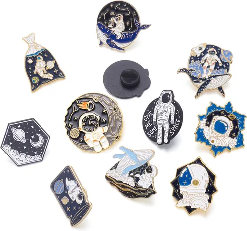 Miniatura 133 de Pandahall - Broches esmaltados de aleación con varios temas, broche de solapa, juego de pines esmaltados