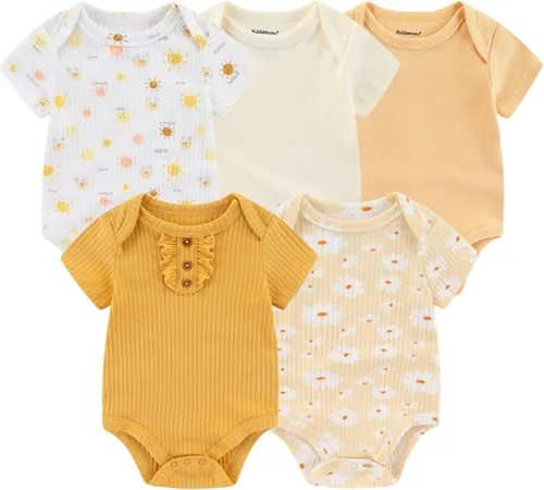 Miniatura 41 de Kiddiezoom Mameluco unisex de algodón de una pieza para bebé recién nacido, 5