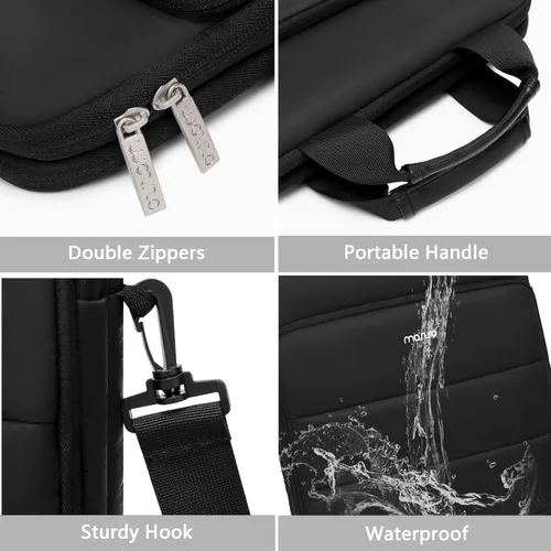 Miniatura 6 de MOSISO Bolsa de hombro vertical para laptop, bolsas de computadora de 15 a 16 pulgadas compatibles con MacBook Pro de 16 pulgadas/Air de 15