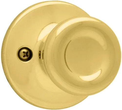 Miniatura 22 de Kwikset Tylo Pomo de Puerta Ficticio, Manija de Una Sola Cara para Armarios, Puertas Dobles Francesas y Despensa, Pomo de Puerta Interior de Latón