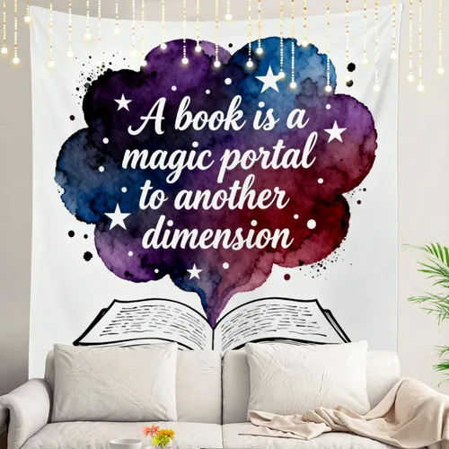 Miniatura 66 de Shrahala Tapiz de pared cristiano con palabras blancas, palabras de Navidad, escuela, Jesús, Biblia, adoración de la Biblia, tapiz grande