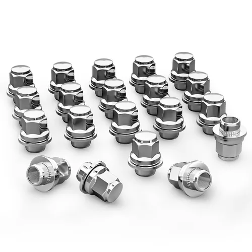 Miniatura 9 de YIZBAP 20 tuercas plateadas de 12 x 1.25 pulgadas, tuercas de rueda OEM Mag Washer Style Factory, 1.46 pulgadas de alto 13/16 pulgadas (0.827 in)