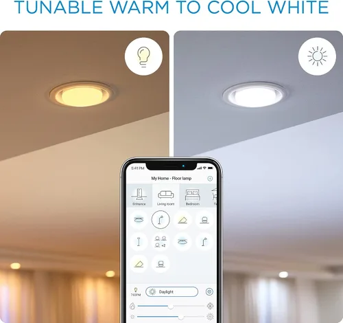 Miniatura 6 de Bombilla LED inteligente blanca de 65 W BR30 a todo color y ajustable