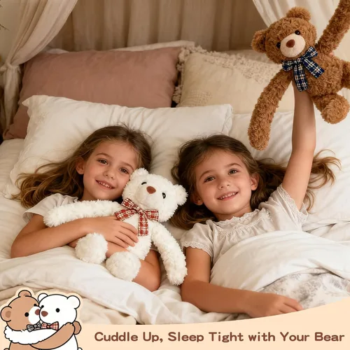 Miniatura 4 de Ositos de peluche que se abrazan, Dos ositos de peluche que se abrazan, animales de peluche para parejas, novias, niñas, niños con velcro