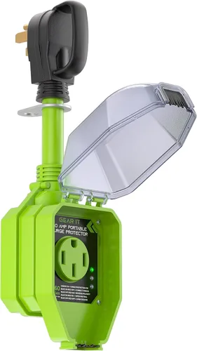 Miniatura 2 de GEARit Protector de sobretensiones RV de 50 AMP - Analizador de circuito, protector/monitor de voltaje con protección contra sobretensiones