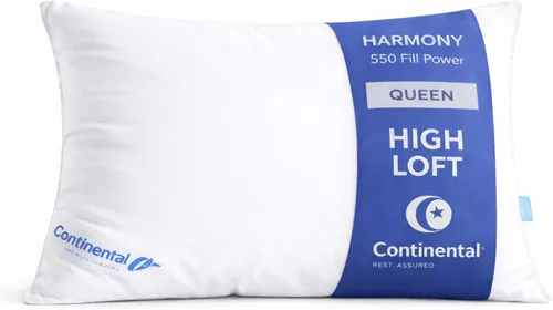 Miniatura 10 de Continental Bedding Harmony White Goose Down Pillow 550 Fill Power Medium Loft 100% algodón 300 hilos Shell tamaño estándar 1 paquete fabricado