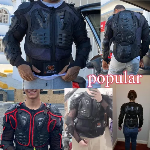 Miniatura 2 de RIDBIKER - Protector de blindaje desmontable, de cuerpo completo, para motocicleta, chaqueta de carreras, motocross, camisa protectora para pecho