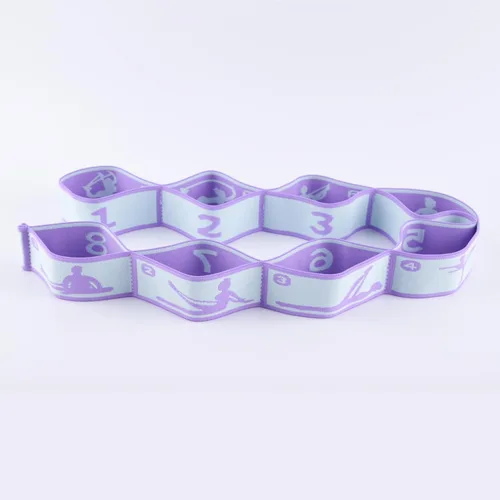 Miniatura 7 de Correa elástica de estiramiento para yoga con bucles, correas de estiramiento CEILIWEN para terapia física, banda elástica de estiramiento