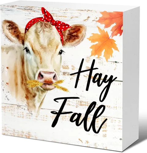 Miniatura 12 de Decoración de escritorio de otoño, letrero de madera de días de otoño nítidos, letrero de bloque de madera de otoño, decoraciones de otoño