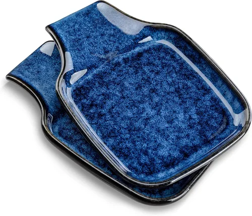 vancasso Soporte de cuchara Stern para cocina, soporte de cuchara cuadrado de cerámica para encimera, soporte de utensilios resistente al calor para