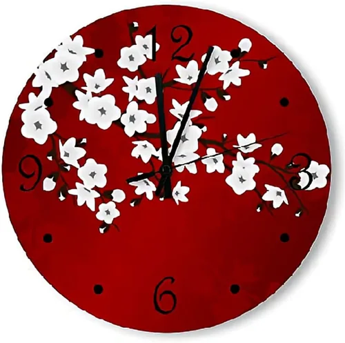 Miniatura 7 de ArogGeld Reloj de pared redondo de madera de granja, 10 pulgadas, funciona con pilas, reloj de pared decorativo con movimiento de barrido