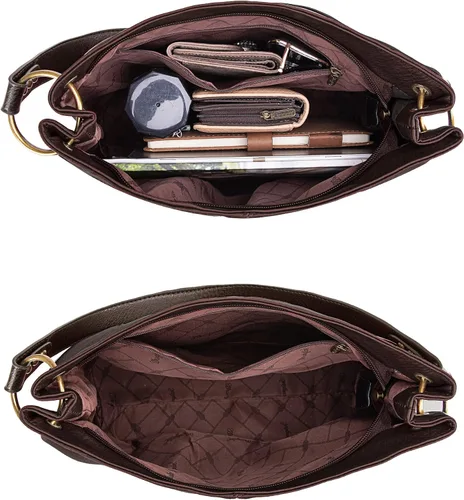 Miniatura 75 de Wrangler Hobo - Bolsas para mujer de cuero vegano con asa superior, bolsos de hombro y bolsos