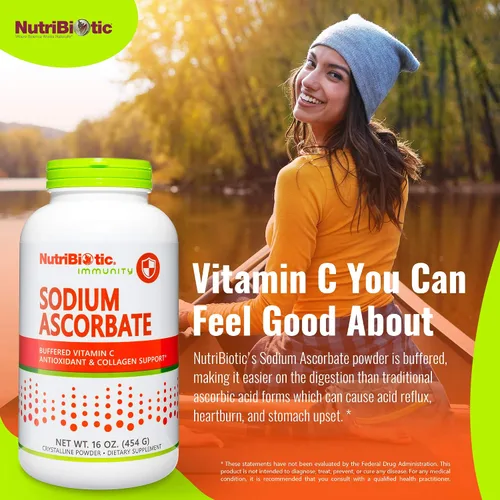 Miniatura 5 de NutriBiotic - Polvo de Vitamina C Tamponada con Ascorbato de Sodio, 16 Oz Vegano, No Ácido y Más Fácil de Digerir que el Ácido Ascórbico Apoyo