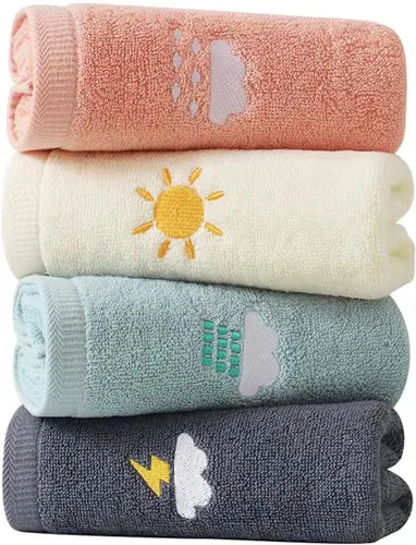 Lchkrep Juego de 4 toallas de mano, 100% algodón, toallas de mano para baño, cara, cocina, gimnasio y spa, toallas de mano ultrasuaves y altamente