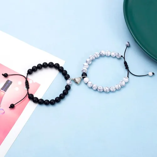 Miniatura 6 de Pulseras para parejas, para él y ella, regalos a juego, pulseras de joyería
