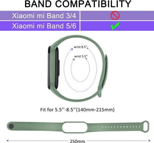 Miniatura 5 de Wanme Bandas para Amazfit Band 5 correas de repuesto para mujeres y hombres, paquete de 2 correas deportivas de silicona compatibles con Amazfit