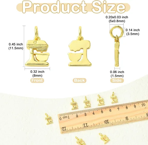 Miniatura 2 de Stiesy Dijes de latón dorado para hacer joyas, colgantes a granel para collares, pulseras, aretes, manualidades, Vidrio, Sin piedra preciosa