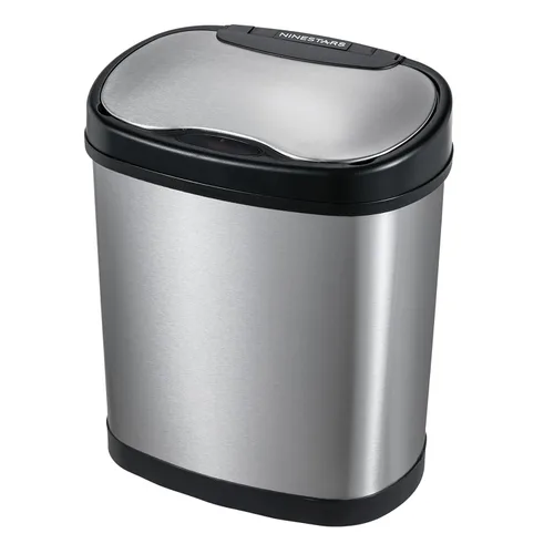 Miniatura 9 de NINESTARS, cesto para basura automático, sin necesidad de tocar, con sensor de movimiento Negro