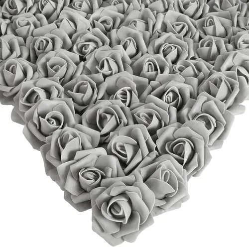 Miniatura 26 de Rosas artificiales, 200 piezas de cabezas de flores de rosas artificiales para manualidades, rosas de espuma de 1.97 pulgadas, cabezas de rosas Rosa