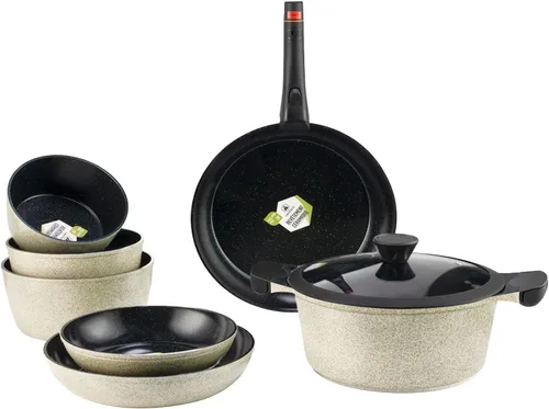 Miniatura 10 de LAGUIOLE, Juego de cocina extraíble de 5 piezas, revestimiento antiadherente, compatible con todas las encimeras, inducción, aluminio, revestimiento