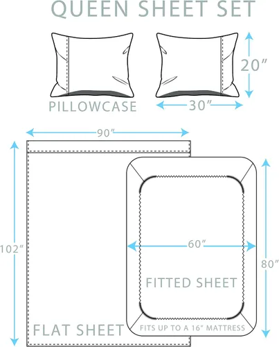 Miniatura 4 de ROYALE LINENS Soft Home - Juego de sábanas de percal cepillado ultrasuave, 100% algodón, 4 piezas, tamaño Queen, color blanco