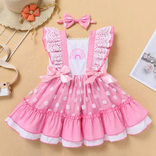 Miniatura 7 de Vestido de lunares para niña, ocasiones especiales, retro, de los años 50, vintage, clásico, con vuelo, vestido de fiesta de té rockabilly