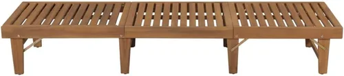 Miniatura 3 de Tumbonas para patio exterior, tumbona plegable de madera de acacia maciza, sillas de césped para adultos resistentes, sillas de salón al aire libre