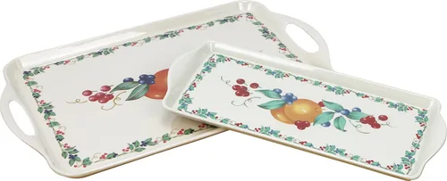 Miniatura 15 de Reston Lloyd Corelle Coordinates charola de melamina con asas, (Tidbit Tray)