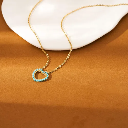 Miniatura 5 de Valloey Rover Collar con colgante de lunares pequeños, delicado collar de plata de ley chapada en oro de 14 quilates, collar de gargantilla