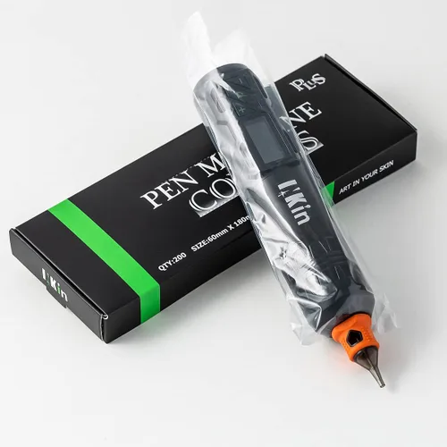 INKin Fundas para máquina de tatuaje, 200 unidades (2.4 x 7 pulgadas), bolsas desechables para bolígrafo de tatuaje, fundas blancas transparentes