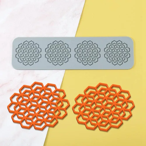 Miniatura 2 de TUKE Moldes de silicona con hojas 3D, para pastel de flores, fondant, hojas de abeja, moldes de pastelería, estampado de rosas, molde de encaje