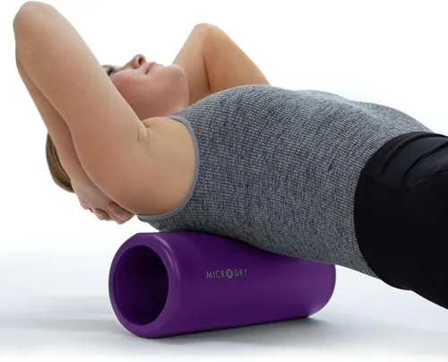 MICRODRY Rodillo trasero de espuma de lujo para alivio muscular, rodillo para yoga, estiramiento, masaje firme de tejido profundo y liberación de