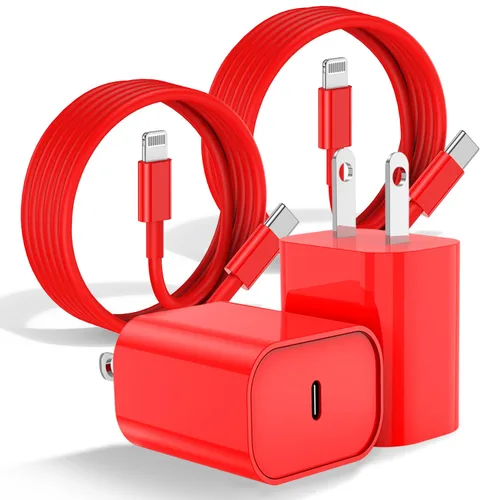Miniatura 16 de Fashia Cargador rápido para iPhone, cable Lightning de carga rápida de 10 pies, para iPhone 14, 13, 12 Pro Max, carga rápida con bloque de cargador