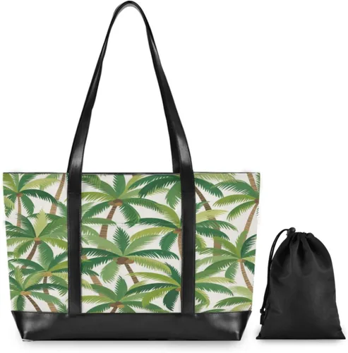 Miniatura 2 de Summer Cartoon Coconut Tree fashion laptop tote bag for women with zipper computer tote bags for women for Travel Essentials Beach Gifts Birthday