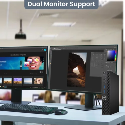 Miniatura 4 de Dell OptiPlex 3050 Tiny Computer Micro Tower PC, procesador Intel Core i5-6500T, RAM DDR4 de 16 GB, SSD NVMe de 512 GB, puerto de pantalla, HDMI