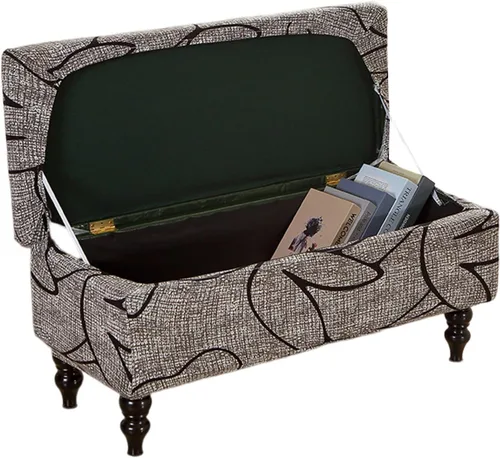 Miniatura 33 de FUANGUI Funda para Otomán Elástica de Almacenamiento Funda para Banco Otomán Impresa Plegable Banco de Almacenamiento Funda para Otomán Reposapiés