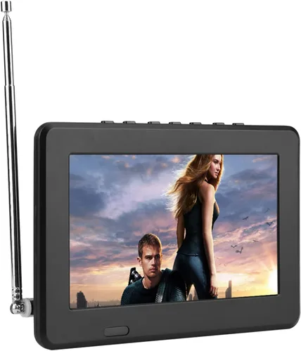 Miniatura 9 de Yoidesu Monitor LCD de TV portátil, 7 pulgadas 1080P recargable para automóvil TV digital con sintonizador ATSC, entrada AV, radio FM, SD, MMC, USB