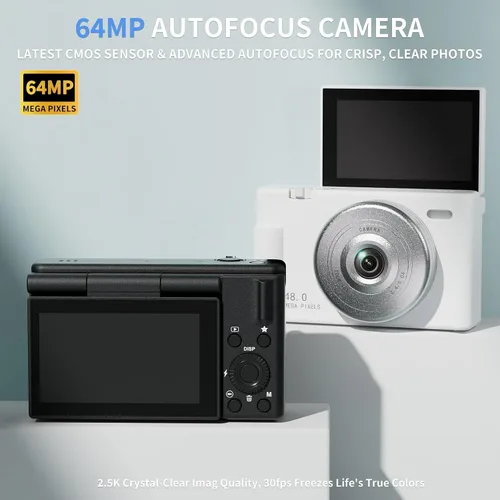Miniatura 3 de Cámara digital 2K con filtro múltiple de 48 MP con zoom 16X antivibración, pantalla LCD de 3 pulgadas, cámara compacta para vlogging con tarjeta SD