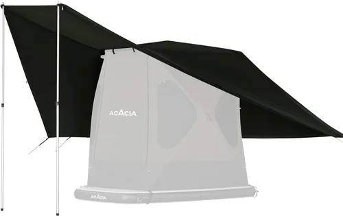 Miniatura 13 de ACACIA Toldo para 2 a 3 personas para sistema de campamento Space Acacia, PU2000 Lona impermeable para campamento de 4 estaciones, lona resistente