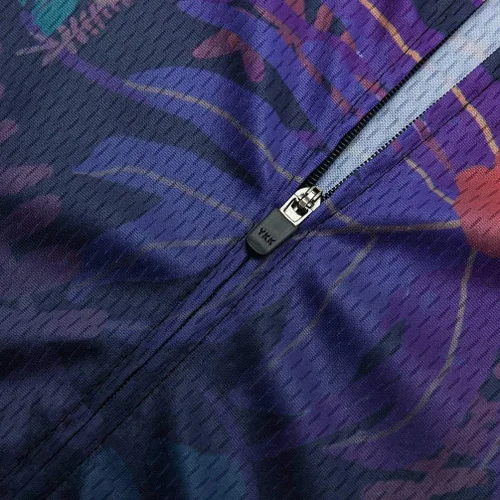 Miniatura 4 de XUNQI Jersey de ciclismo de manga corta reflectante con bolsa trasera con cremallera