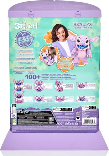Miniatura 8 de Wow! Stuff Disney Angel Puppetronic de RealFX ¡Se ve, siente y suena real! Lilo & Stitch de Disney Más de 100 acciones y sonidos 18 pulgadas