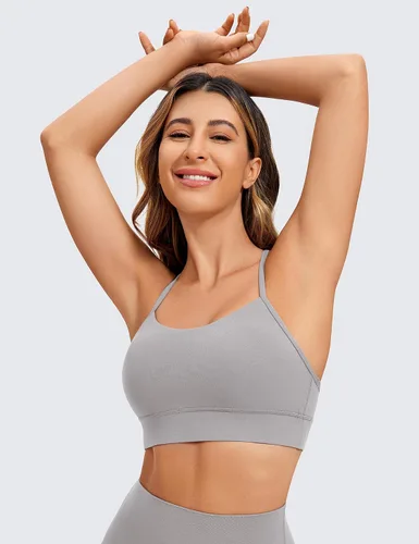 Miniatura 2 de CRZ YOGA Butterluxe - Brasier deportivo con espalda en Y para mujer, tirantes delgados, sin varillas, cuello redondo, atlético, acolchado, para yoga