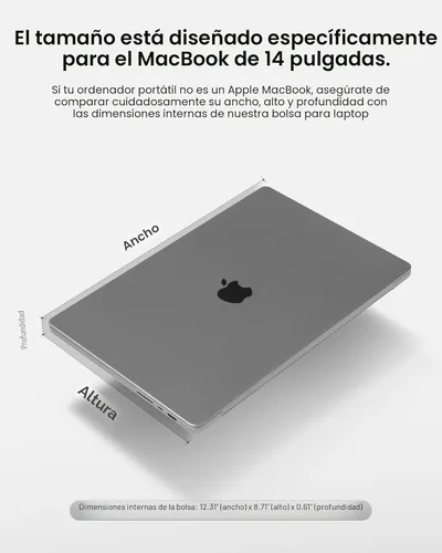 Miniatura 9 de Funda protectora Tomtoc 360° para MaaBook Air / MacBook Pro Retina de 13-13.3 pulgadas/iPad Pro de 12.9 pulgadas, Negro/Azul