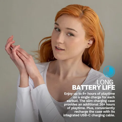 Miniatura 92 de JLab Go Air Pop+ Auriculares Verdaderamente Inalámbricos, Auriculares Intraaurales, Auriculares Bluetooth, 35H de Tiempo de Reproducción, Menta