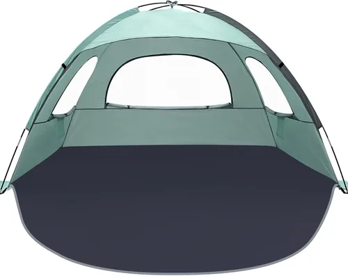 Miniatura 14 de NXONE Tienda de campaña de playa con protección UV UPF 50+, ligero y fácil de instalar, toldo de playa portátil para la familia, gran espacio