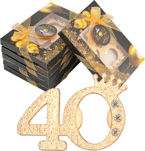 50 paquetes de 40 abridores de botellas para fiestas de cumpleaños de 40 años, regalos o recuerdos para invitados, 40 aniversario de boda, fiesta
